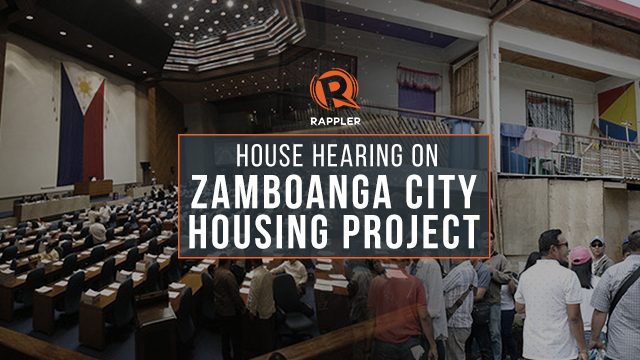 LIVE: House hearing on Zamboanga City housing project