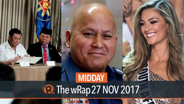 MILF on BBL, Dela Rosa on war on drugs, Miss Universe 2017 | Midday wRap