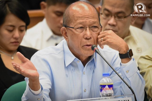 NO CONFIRMATION. Defense Secretary Delfin Lorenzana says the anti-administration list posted by presidential son Paolo Duterte is 'fake news.' File photo by Angie de Silva/Rappler 