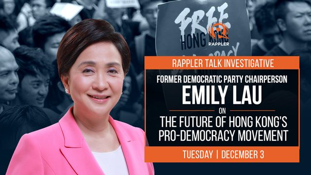 Rappler Talk: Emily Lau on the future of Hong Kong’s pro-democracy movement