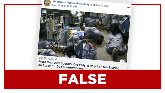 FALSE: Over 200 doctors die daily in Italy due to coronavirus