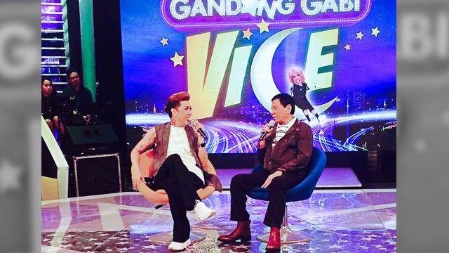 'FUNNY' DUTERTE. Davao city Mayor Rodrigo Duterte candidly answers questions about politics, same-sex marriage, and his fear on ABS-CBN's Gandang Gabi Vice. Photo from Instagram/@ggvofficial    