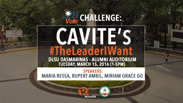 #TheLeaderIWant forum goes to Cavite