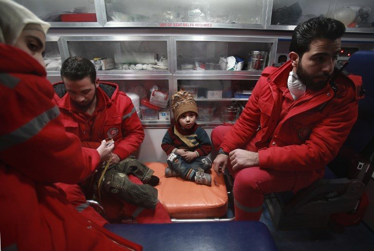 Medical evacuations begin from besieged Syria rebel bastion