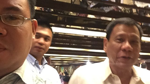 SELFIE. Attorney Lloyd del Socorro with President Duterte. Photo courtesy of Lloyd del Socorro  