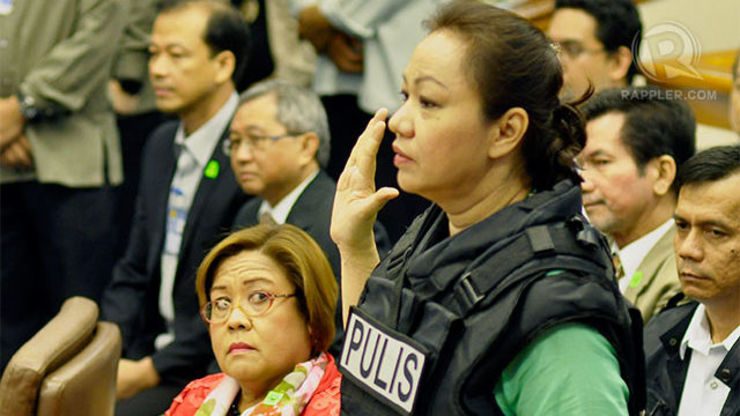 NO IMMUNITY. The Ombudsman junks Napoles' plea to be granted immunity in the pork barrel scam, saying she 'appears to be among the most guilty of all respondents.' File photo of Napoles in the Senate by Rappler