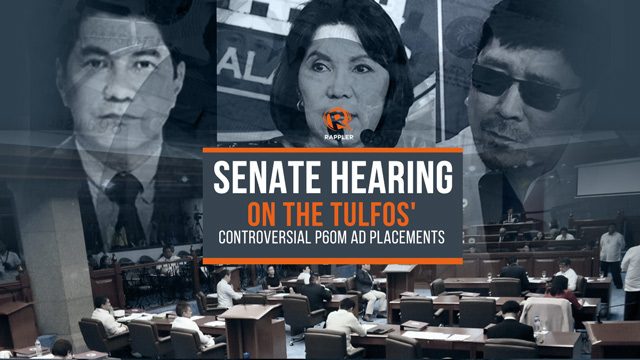 LIVE: Senate hearing on Tulfo’s P60-M earnings from DOT ad placements