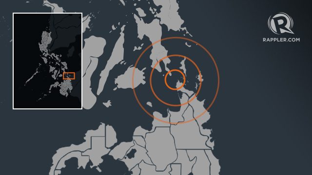 Epicenter of 6.7-magnitude earthquake, based on report by Phivolcs 