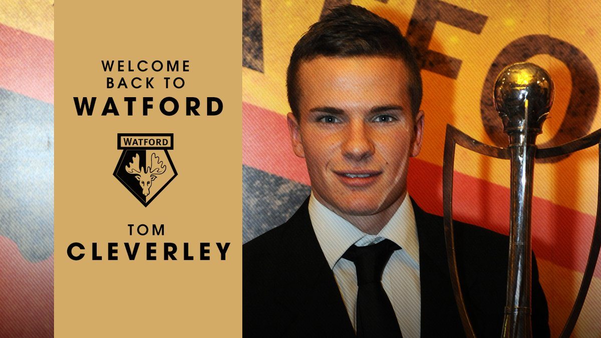 Tom Cleverley kembali dipinjamkan ke Watford. Foto dari Twitter/@WatfordFC 