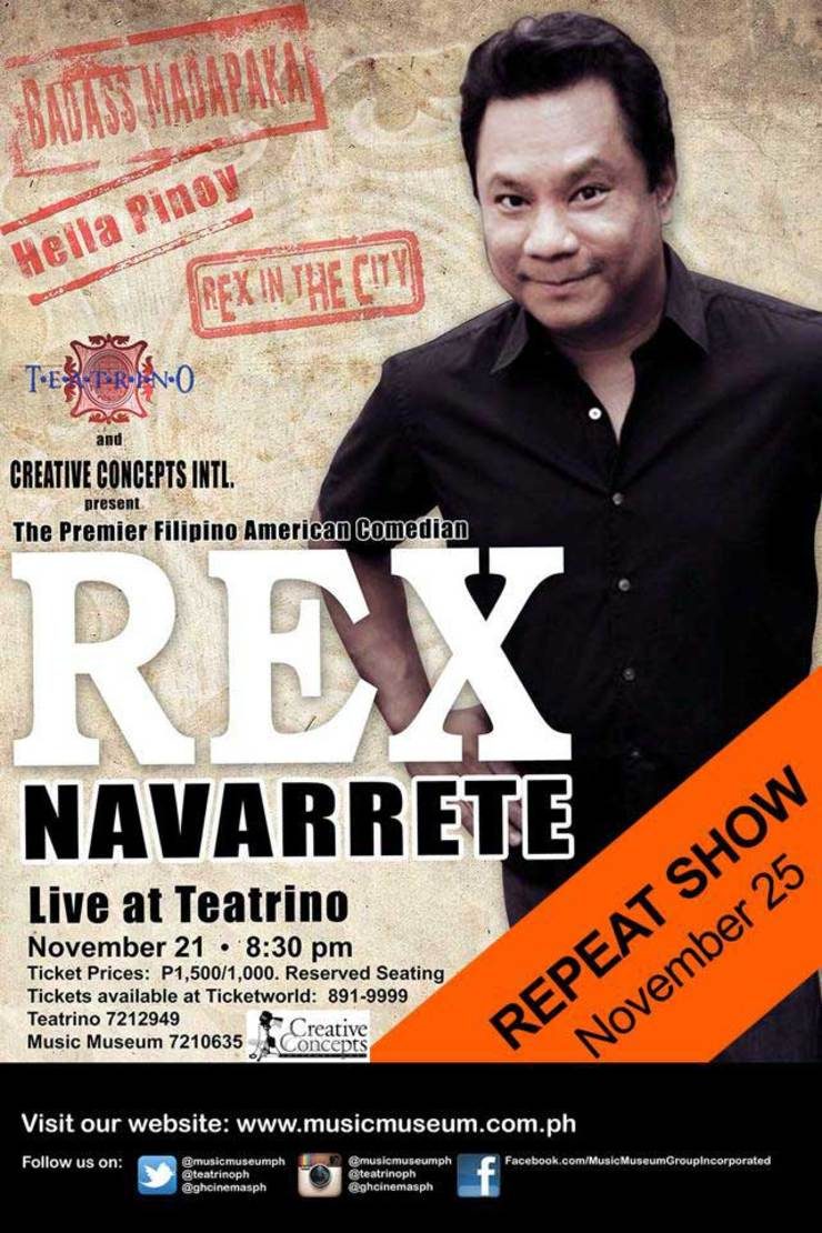 Catch Rex Navarrete live this November