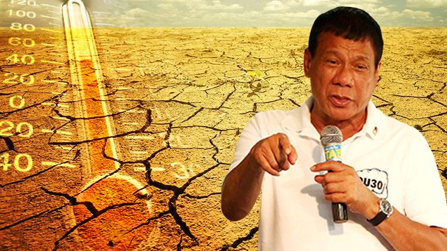 LEADER. Rodrigo Duterte, as president, would also be Chairman of the Climate Change Commission. Image by Alejandro Edoria / Rappler 