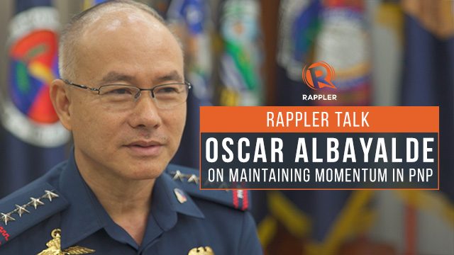 Rappler Talk: Oscar Albayalde on maintaining momentum in PNP