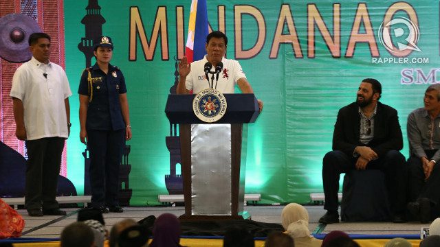 Duterte: If Filipinos don’t want federalism, I will support BBL