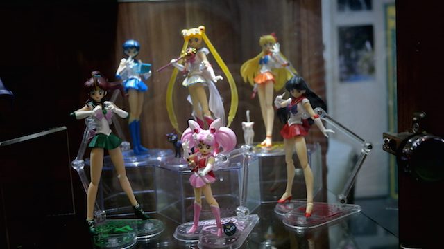 KEKUATAN BULAN. Mini 'action figure' tokoh-tokoh kartun Jepang Sailor Moon. 