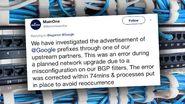 Nigerian ISP admits error which caused misrouting of Google traffic through China