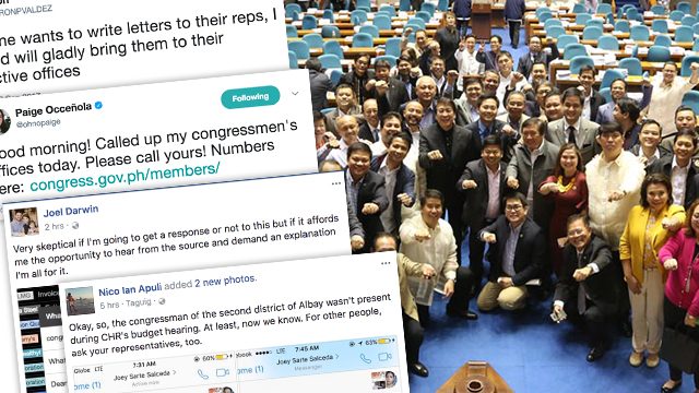 Filipinos ask their representatives: How did you vote on CHR budget?