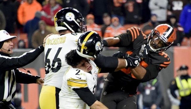 Myles Garrett slapped with record ban for helmet attack in NFL brawl