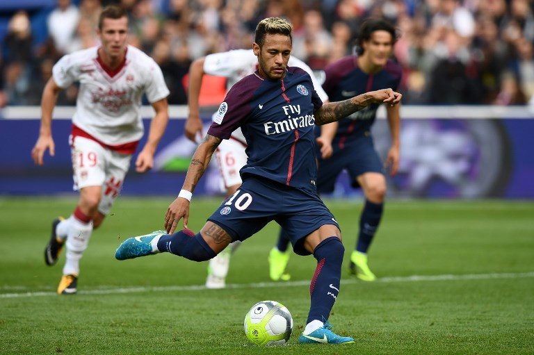 Neymar scores twice as PSG thrash Bordeaux