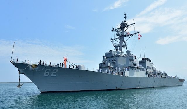 U.S. Navy destroyer makes port call in Subic