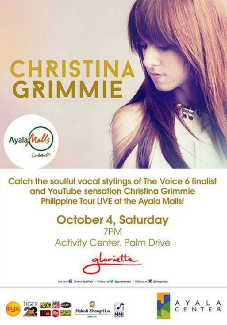 Christina Grimmie to perform in Manila