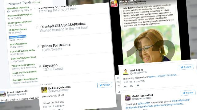 Senatorial bets trend on Twitter after end of campaign period