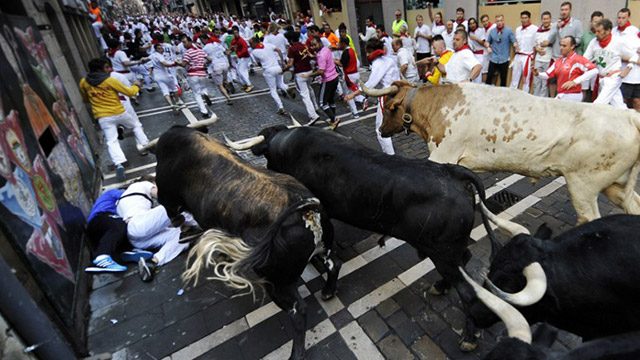 Crowds gather for Spain’s Pamplona bull-run festival