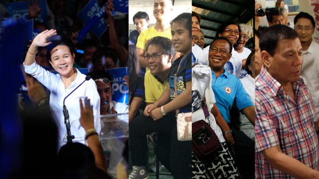 Poe leads poll; Roxas takes Visayas; Duterte, Mindanao