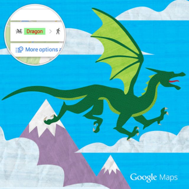 Google Maps give travelers option to travel via dragon