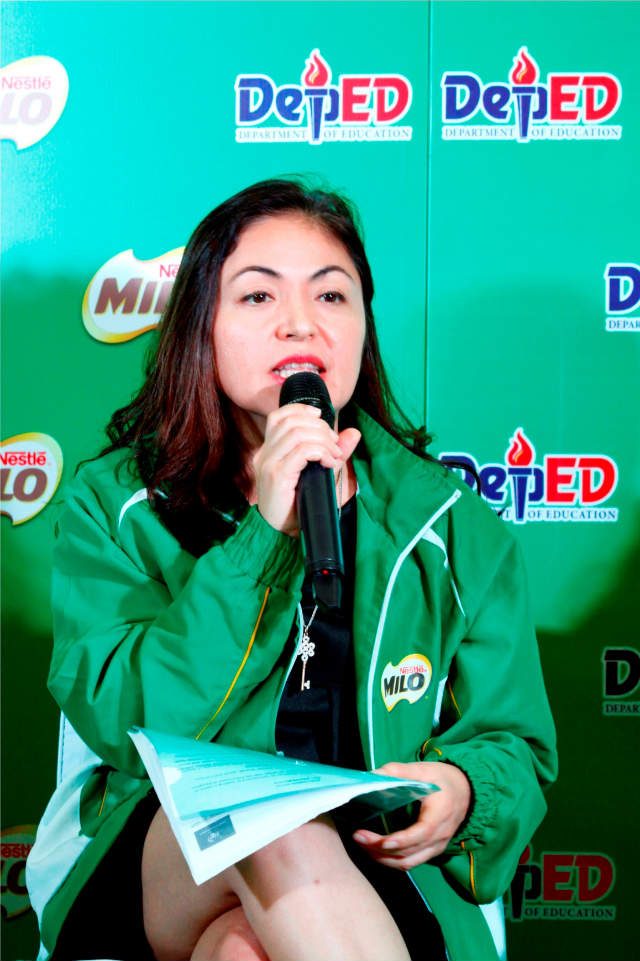 CAMPAIGN FOR THE NEXT GENERATION. Sherilla Bayona explains the concept of One Child, One Sport campaign.