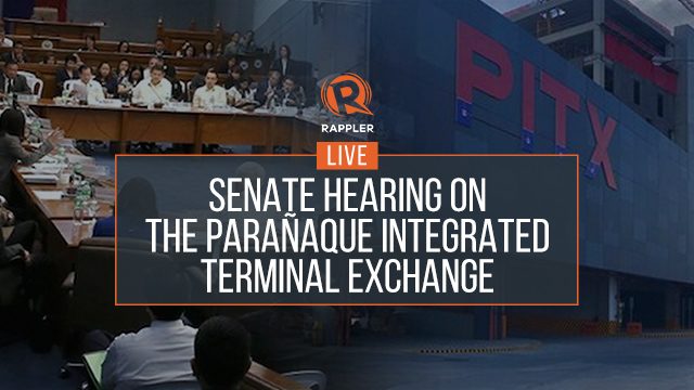 LIVE: Senate hearing on the Parañaque Integrated Terminal Exchange