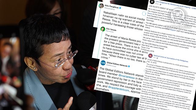 ‘Persecution by a bully government’: Journalists, advocates slam arrest of Maria Ressa