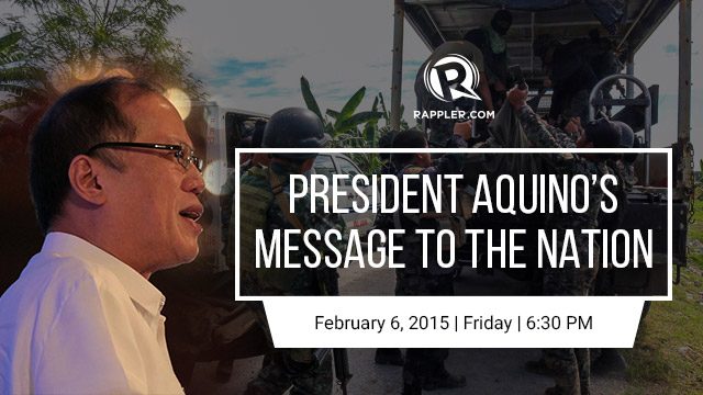 HIGHLIGHTS: Aquino’s message to the nation on PNP-SAF clash