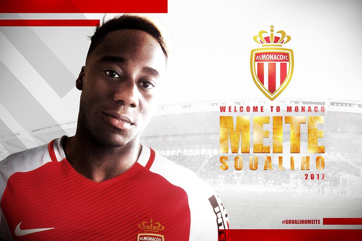 Gelandang muda Soualiho Meita bergabung dengan AS Monaco. Foto dari Twitter/@AS_Monaco 