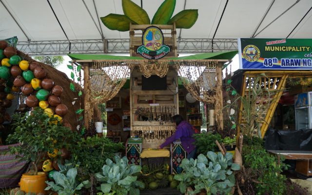 Different towns of Davao del Norte show their products in a trade fair. Photo by Annika Questo/ Rappler 