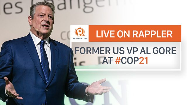 WATCH: Former US VP Al Gore at #COP21