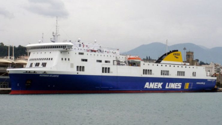 Fire tragedy ferry arrives in port