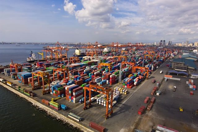 SHIPMENTS. Container vans fill the Manila International Container Terminal, the busiest and most modern container terminal in the Philippines. Photo from MICT website  