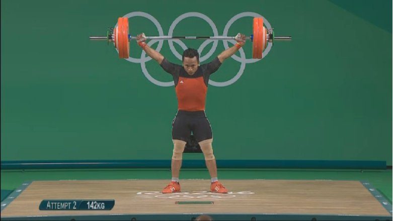 Peraih perak di London 2012 Triyatno berada di peringkat 10 pada nomor 69 kg di Olimpiade Rio 2016. Foto dari Screenshot  