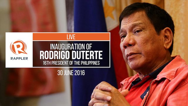 LIVE: Inauguration of Rodrigo Duterte, 16th President of the Philippines
