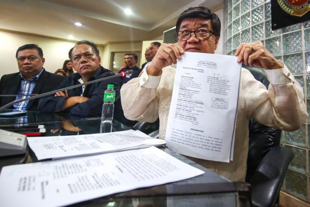 What happens after charges are filed against De Lima