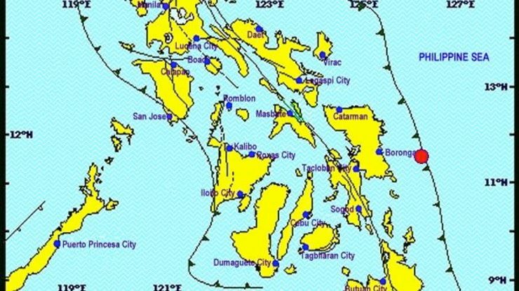 Magnitude 5.5 quake shakes Eastern Samar