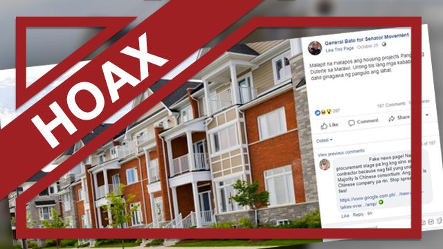 HOAX: Photo of Marawi housing projects