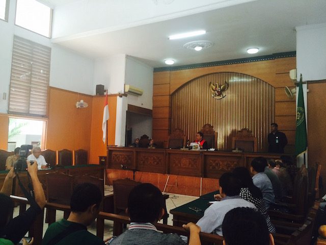 Hakim Pengadilan Negeri Jakarta Selatan Made Sutrisna mengabulkan permintaan kuasa hukum Bambang Widjojanto untuk mencabut gugatan praperadilan, Senin, 15 Juni 2015. Foto oleh Febriana Firdaus 