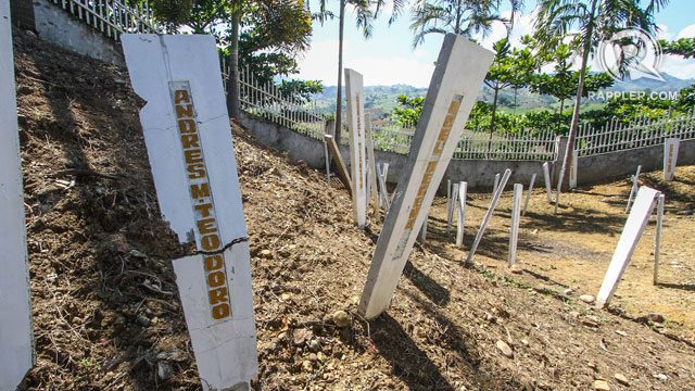 REMEMBERED. Graves of the victims of the Ampatuan massacre. Photo by Karlos Manlupig/Rappler 