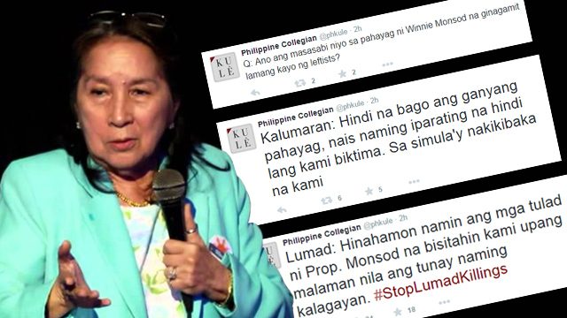 Lumad to Winnie Monsod: ‘Visit us to know our plight’