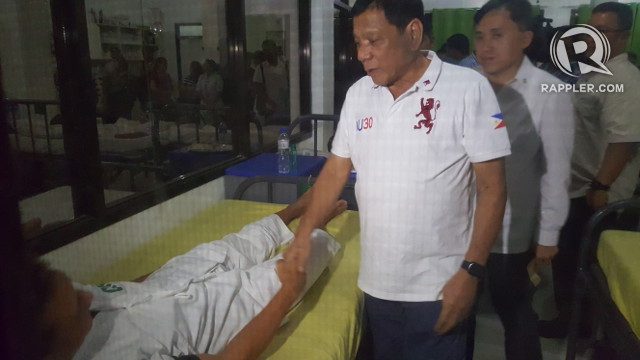 WATCH: Duterte visits soldiers recovering from injuries