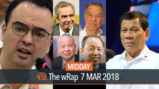 Duterte on ICC, 2018 Forbes’ Richest List, Cayetano on West PH Sea | Midday wRap