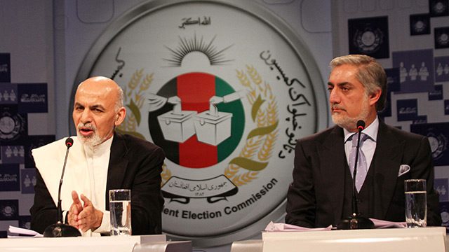 Afghan election front-runners trade fraud allegations