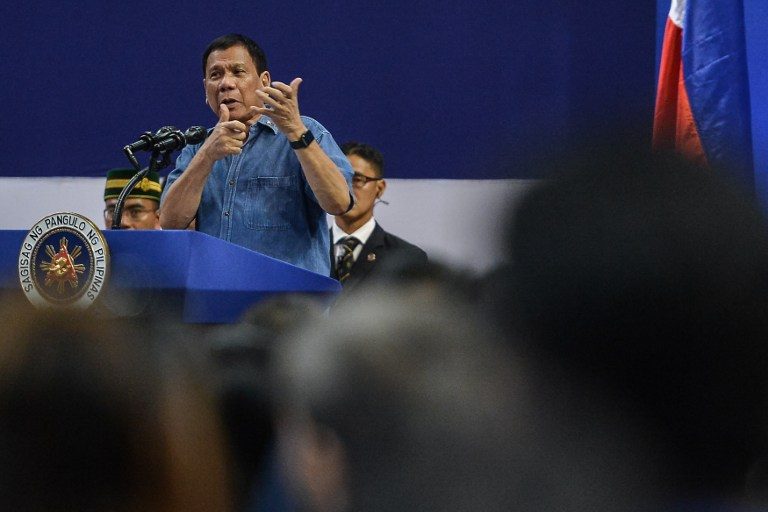 Duterte open to war games with China, Russia