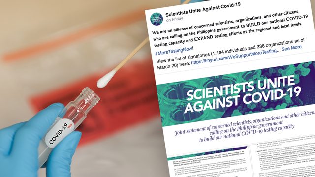 Filipino scientists call on government to conduct mass testing for coronavirus